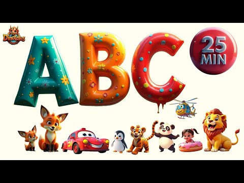 25 Min Fun Learning for Kids | ABC Phonics, Animals, A-Z Writing, Alphabets, Cars, Candyland & More!