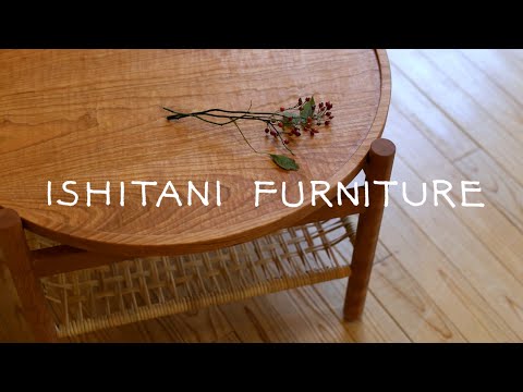 ISHITANI - Making a Round Low Table with rattan shelf