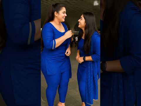 💙 Two Beautiful Girls in Blue at the Airport 😍 | Sweet Moments | Trending Now #shorts #short #dubai