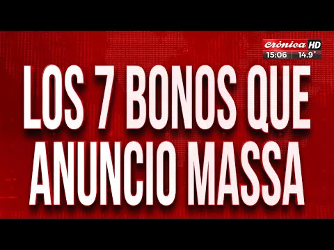Los 7 bonos que anunció Sergio Massa para octubre: ¿Quiénes lo cobran?