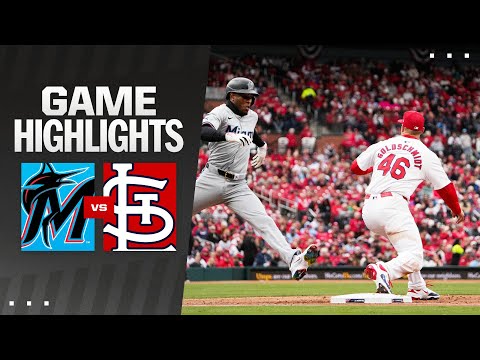 Marlins vs. Cardinals Game Highlights (4/4/24) | MLB Highlights