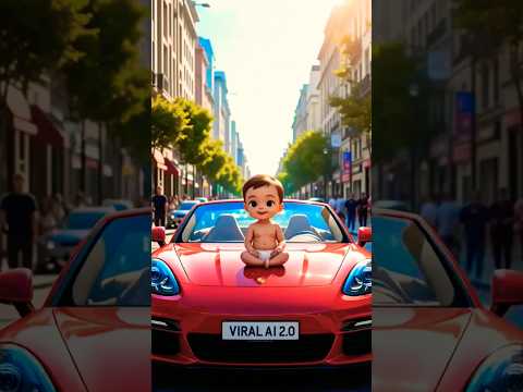 Cutebaby Came Into City By Porsche And A gorilla Stole His Car 😭 #shorts #ai #cutebaby #shortsfeed