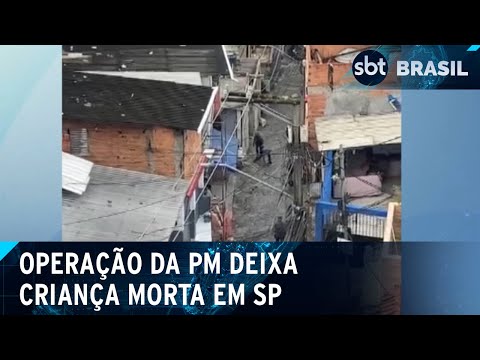 Criança de 7 anos é baleada na cabeça em operação da PM em Paraisópolis | SBT Brasil (17/04/24)