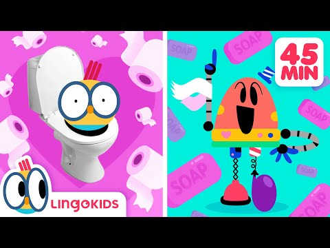 BABY BOT KNOWS THE TOILET 🚽🤖 + More Cartoons for Kids | Lingokids