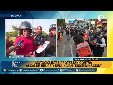 Motorizados denuncian operativos discriminatorios en Surco: protestan contra alcalde Carlos Bruce