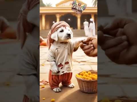 Poor Puppy Mandir Me Pooja Karte Huye | Heart Touching Story | 🦮PuppyBhakti.#PoorPuppy#MandirStory