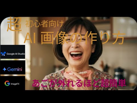 超初心者向け AI 画像のつくり方　あごが外れるほど超簡単に作成できちゃう　Google AI Studio、Gemini、ImagenFX を初心者向けに　最後に笑いが止まらない　超簡単で楽々にAI