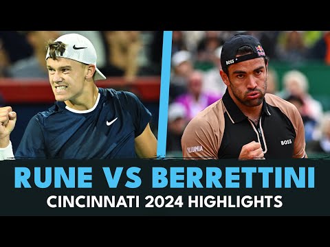 Holger Rune vs Matteo Berrettini Match Highlights | Cincinnati 2024