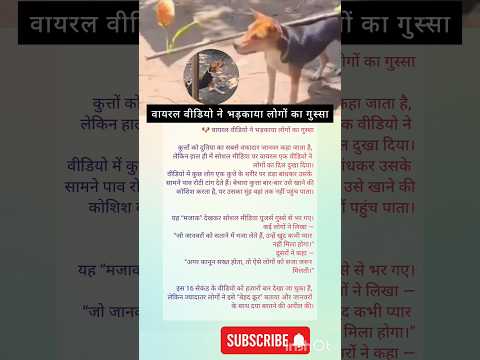 कुत्ते ने कुछ ऐसा किया जानकरहैरान रह जाओगे 😱#viralvideo #shortsfeed #youtubesearch #factvideo
