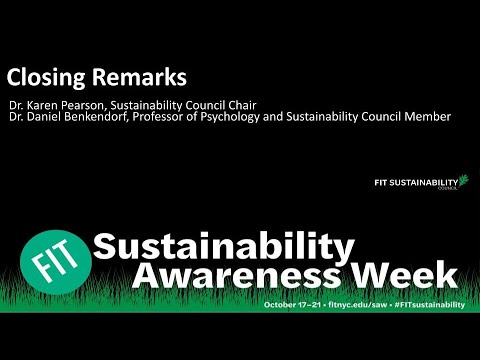 FIT's Sustainability Awareness Week 2022: Closing Remarks
