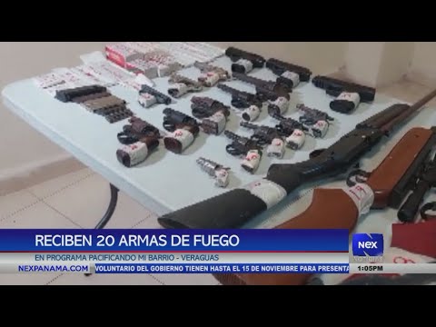 Reciben 20 armas de fuego en programa Pacificado Mi Barrio en Veraguas