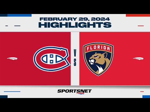 NHL Highlights | Canadiens vs. Panthers - February 29, 2024