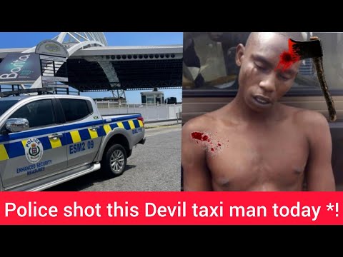 police shoot up a taxi man wicked in half way tree*run com look* happening now