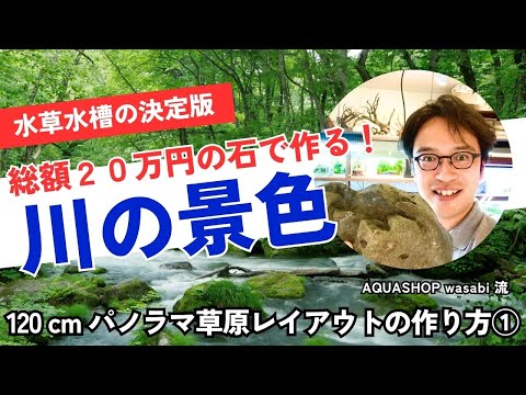 八海石で作る!「120cmパノラマ草原レイアウトの作り方①」石組み、水草水槽、ショートヘアーグラス、キューバパールグラス、ニューラージパールグラス、ADA,ネイチャーアクアリウム、初心者、立ち上げ