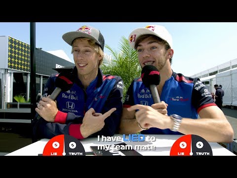 Toro Rosso's Brendon Hartley and Pierre Gasly | Grill the Grid: Truth or Lie"