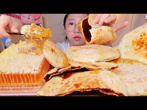 기름없는호떡에 벌집꿀 잔뜩~🍯 꿀호떡 밀랍 디저트 먹방 Dessert Mukbang