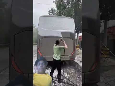 #trending  Magical Spray Cleaned School Bus in Seconds! 🚌