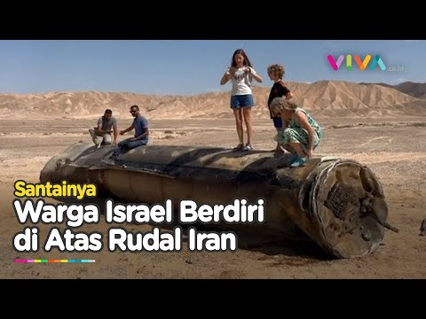 Penampakan Rudal Iran yang Menembus Irone Dome Jatuh di Gurun Israel