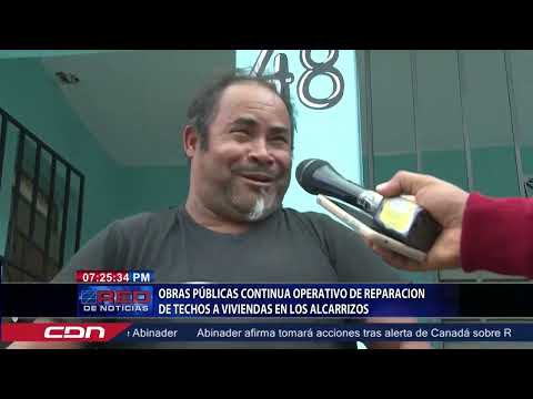 Obras Públicas continua operativo de reparación de techos a viviendas en Los Alcarrizos