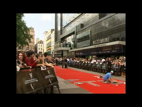 Arnie muscles his way on to the red carpet for the London premiere of Terminator 3 Rushes 60