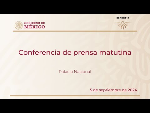 Conferencia Matutina de prensa matutina del jueves 05 de septiembre 2024