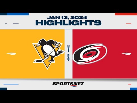 NHL Highlights | Penguins vs. Hurricanes - January 13, 2024