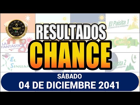 Resultados del CHANCE DE LA MAÑANA del sábado 04 de diciembre de 2021 ?