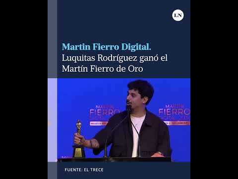 Luquitas Rodriguez ganó el Martín Fierro de Oro y citó a Gustavo Alfaro en su discurso