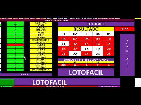 lotofacil resultado 3022