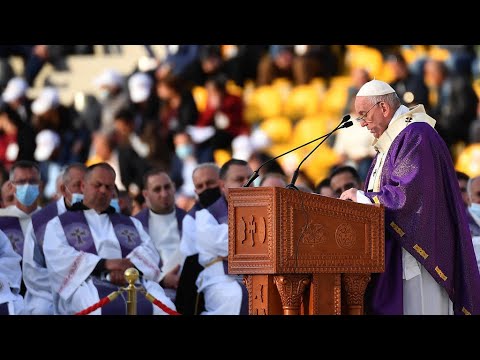 À Erbil, le pape François célèbre la plus grande messe de sa visite en Irak