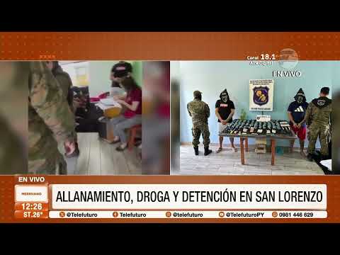 Allanamiento, droga y detención en San Lorenzo