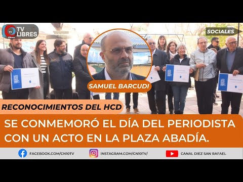 SE CONMEMORÓ EL DÍA DEL PERIODISTA CON UN ACTO EN LA PLAZA ABADÍA