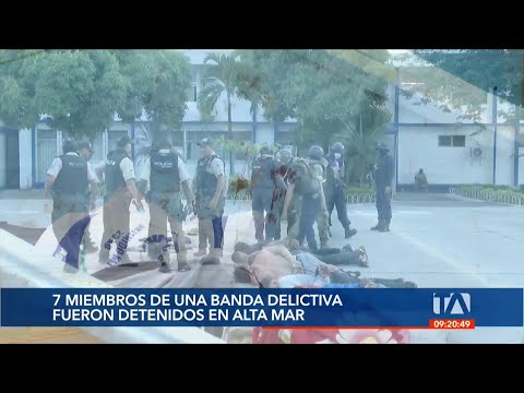 7 personas fueron capturadas por el Comando de Operaciones Navales en el Golfo de Guayaquil
