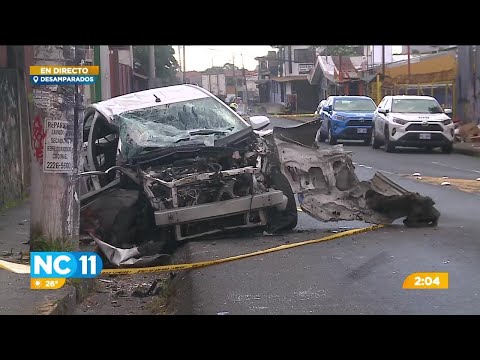 Tres heridos y una joven fallecida dejó violento accidente de tránsito en Desamparados