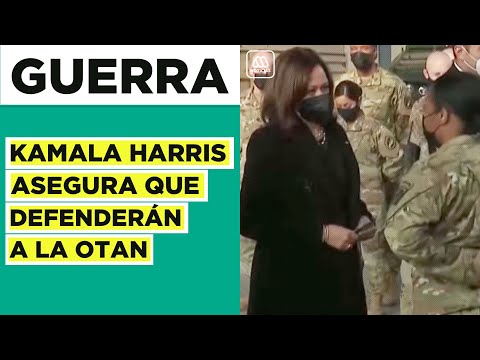 Kamala Harris visita tropas en Polonia y asegura que defenderán territorios de la OTAN