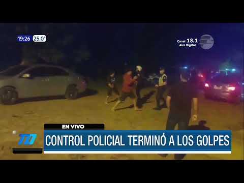 Control policial terminó a los golpes en Coronel Oviedo