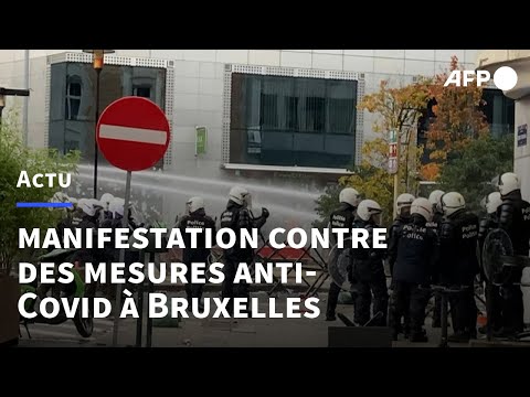 Belgique: manifestation contre des mesures anti-Covid | AFP