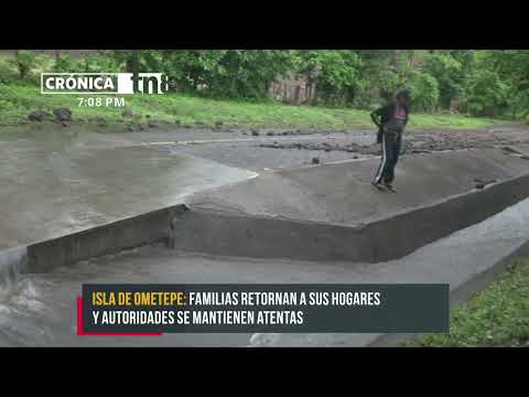 Autoridades atienden emergencias por las lluvias en la Isla de Ometepe - Nicaragua