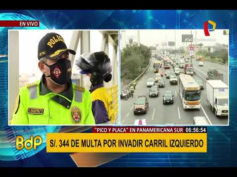 Panamericana Sur: comenzaron a imponer multas por 'Pico y placa' para camiones