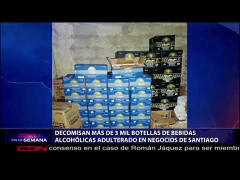 Decomisan más de 3000 botellas de bebidas alcohólicas adulterado en negocios de Santiago