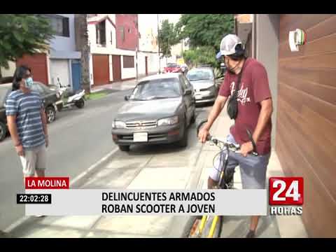 La Molina: violentamente delincuentes le arrebatan su scooter a joven