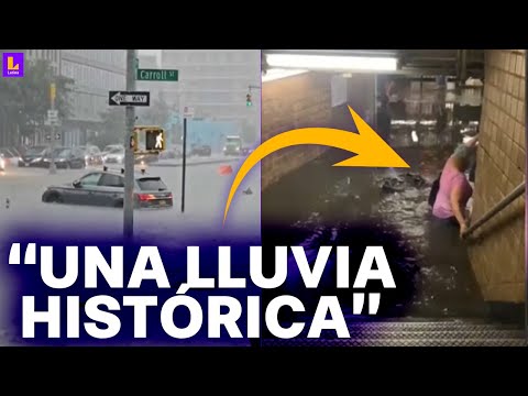 Emergencia en Nueva York: Fuertes lluvias inundan calles y hacen colapsar metro