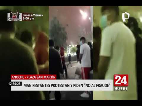 Plaza San Martín: manifestantes se congregaron para exigir resultados libres de fraude