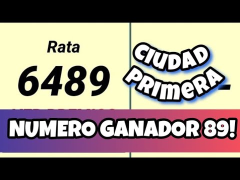 NUMERO GANADOR 89!!