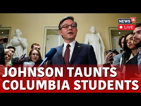 Mike Johnson Live | Columbia Jewish Student Live | Speaker Johnson Heckled At Columbia University