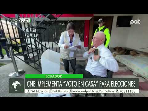 Internacional: CNE implementa voto en casa para las elecciones en Ecuador