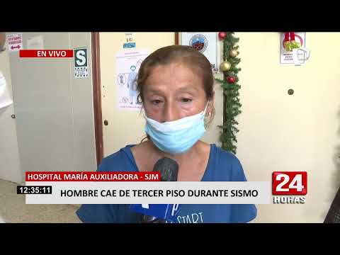 Sismo de 5.6 en Lima: hombre que se lanzó de tercer piso presenta graves fracturas