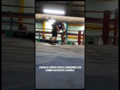 Jordan “La Cobrita” Orozco guanteando con Chocolatito. #Boxeo #NoticiasBoxeo #BoxingStuds