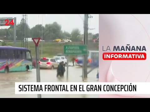 Inundaciones y posible corte de agua deja sistema frontal en el Gran Concepción | 24 Horas TVN Chile