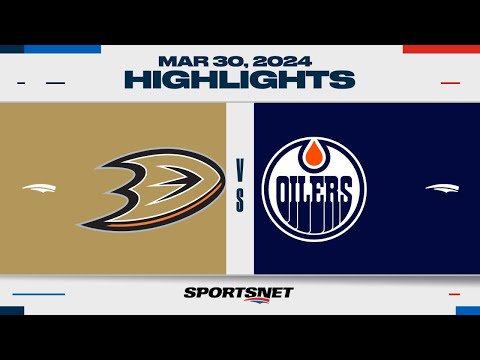 NHL Highlights | Ducks vs. Oilers - March 30, 2024